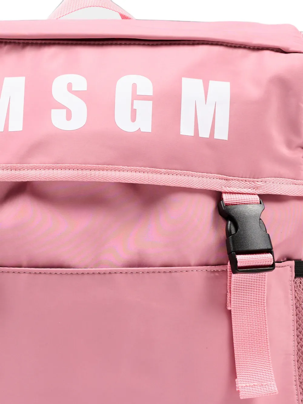 MSGM Kids logo-print buckle-fastening backpack Roze