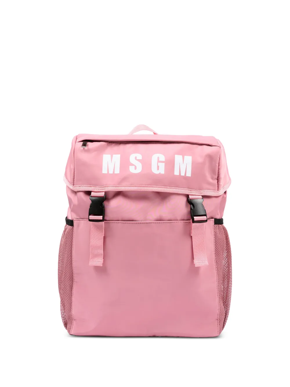 MSGM Kids logo-print buckle-fastening backpack Roze