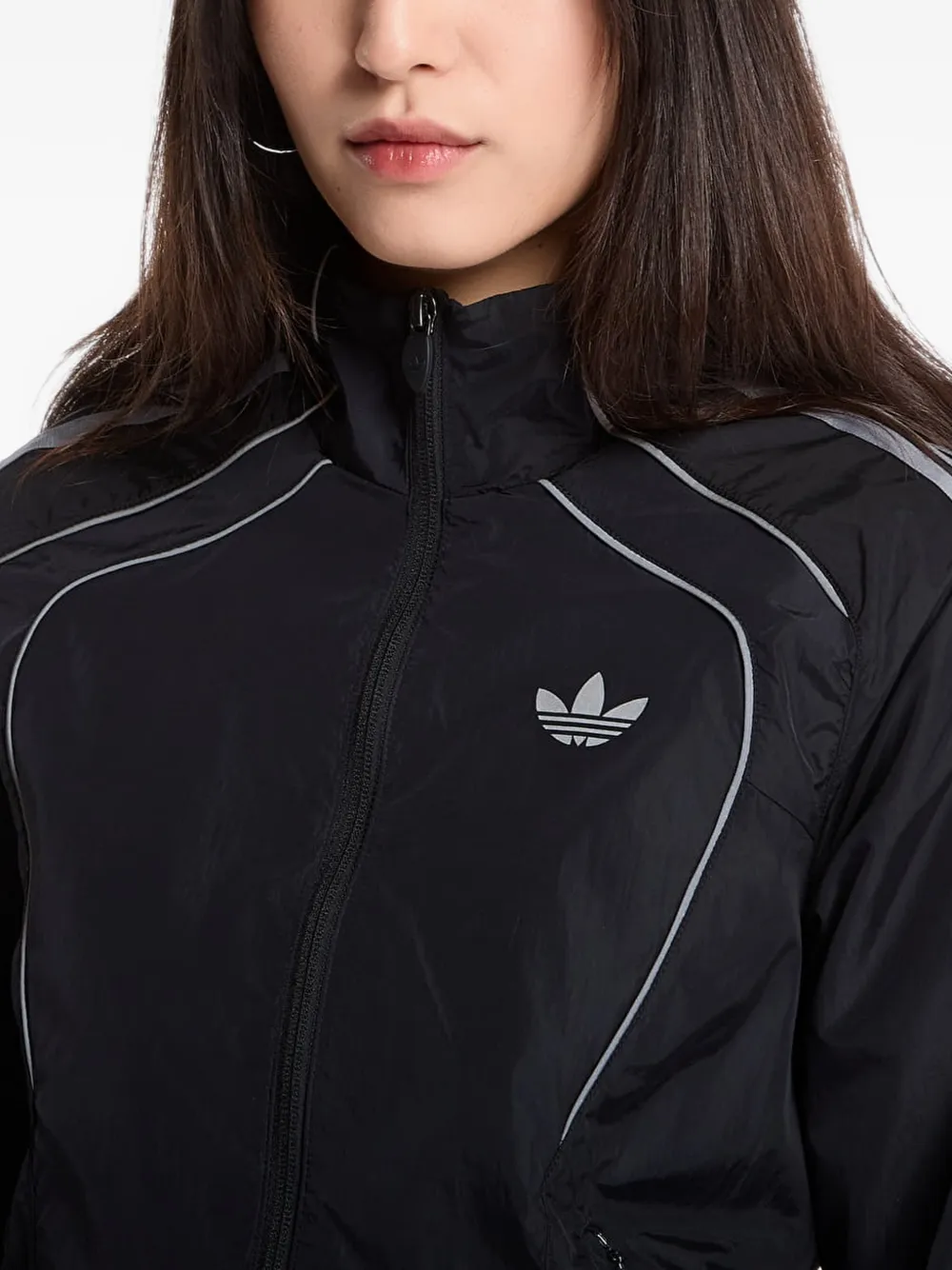 adidas Teamgeist piped-trim track jacket Zwart