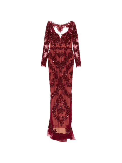Zuhair Murad beaded lace fishtail gown