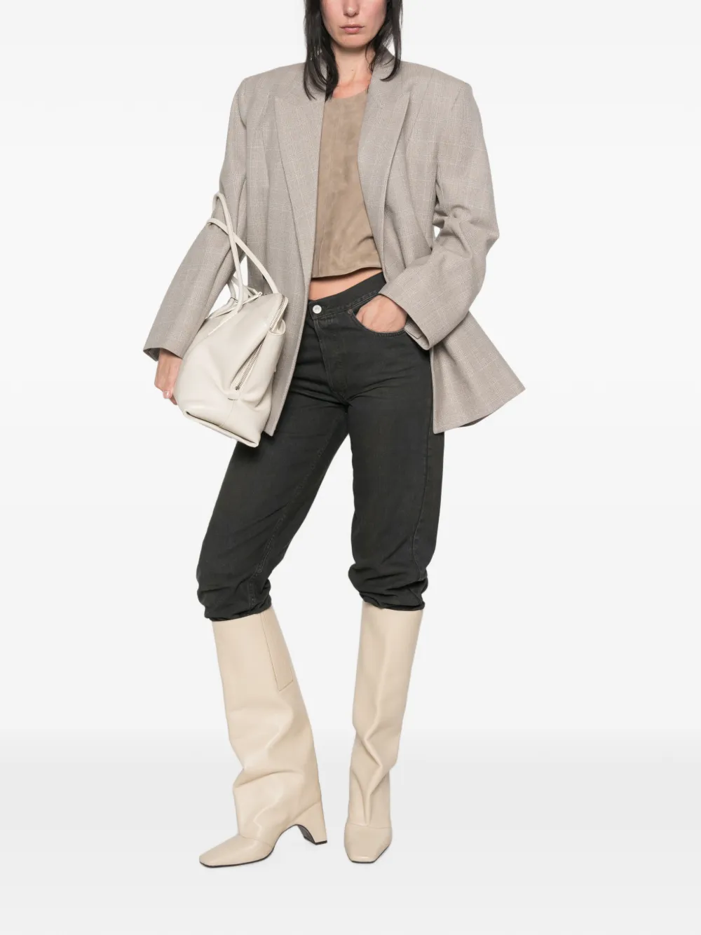 MM6 Maison Margiela side-zip straight-leg jeans Zwart
