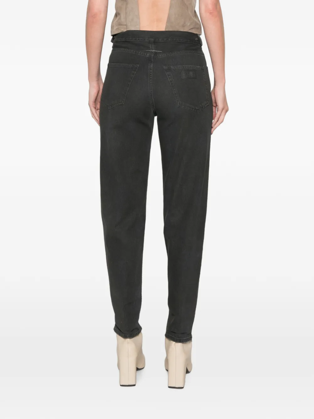 MM6 Maison Margiela side-zip straight-leg jeans Zwart