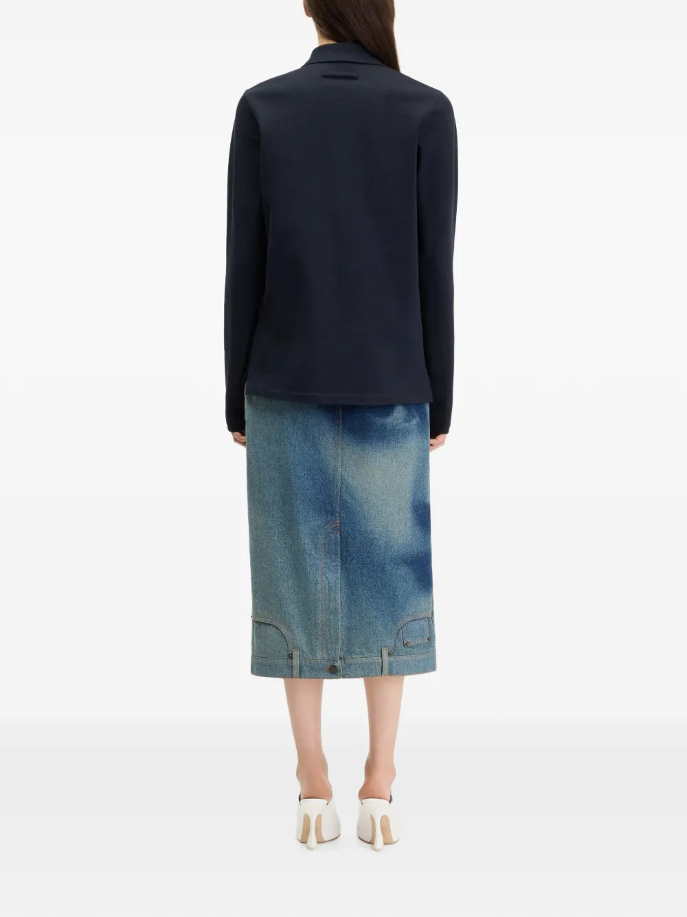 Jean Paul Gaultier Le Étiquette poloshirt Blauw