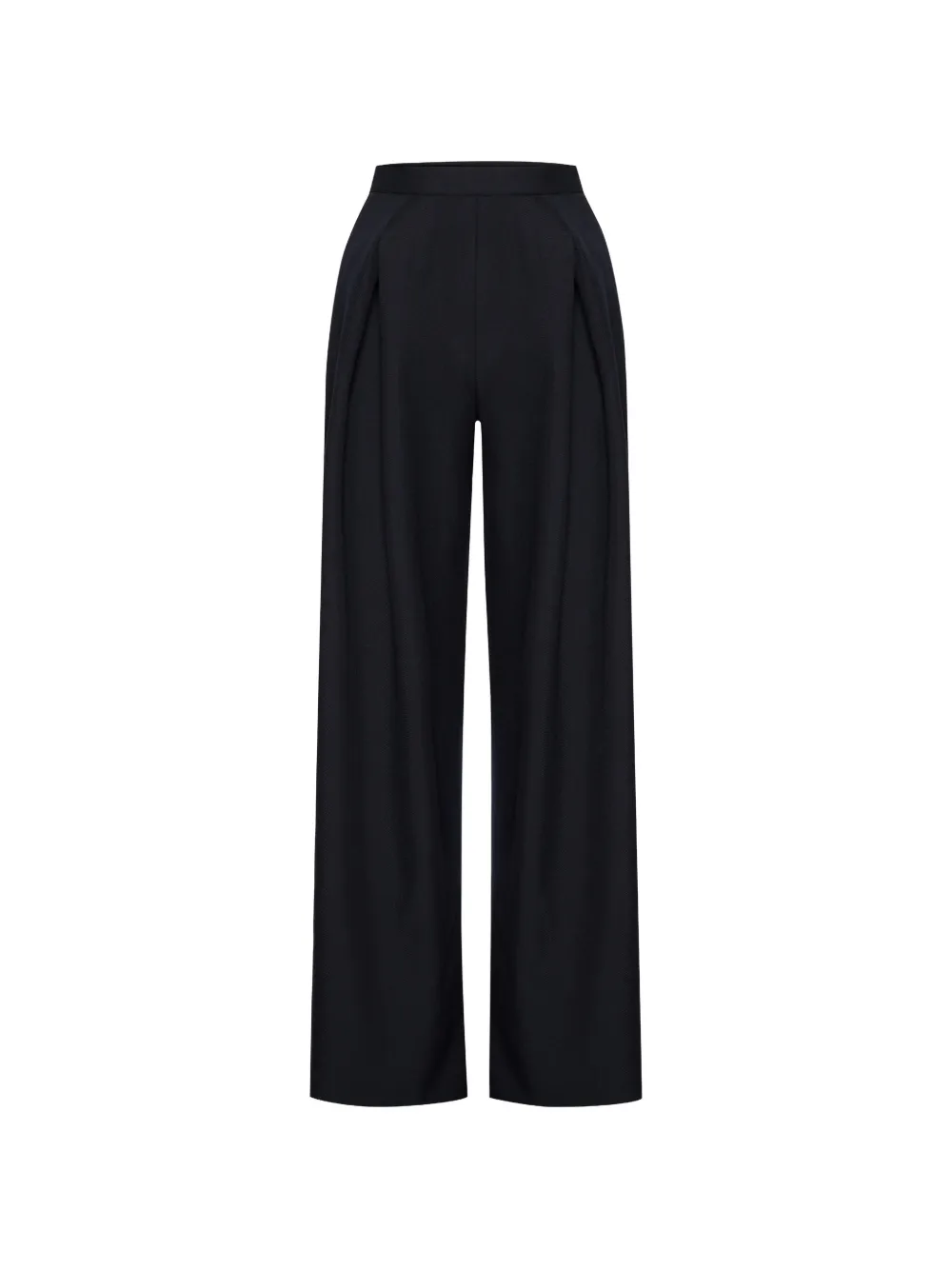 Jean Paul Gaultier Pantaloni in lana con pieghe - Blu
