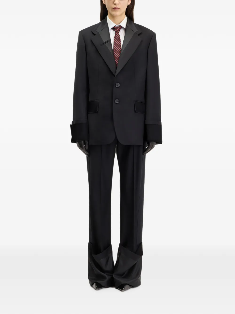 Jean Paul Gaultier Jack met zichtbare voering Zwart