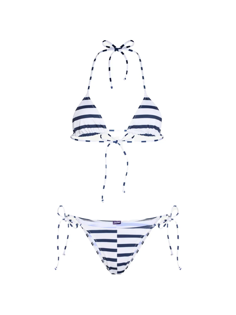Jean Paul Gaultier The asymetric Marinière bikini set - Blu