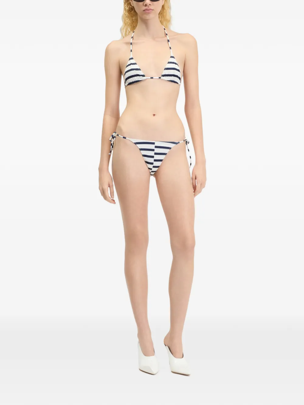 Jean Paul Gaultier The Asymmetrische Marinière bikini Blauw