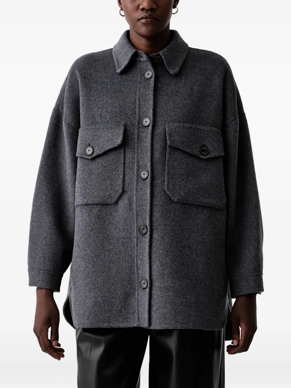 VICOLO button-up chest-pocket jacket
