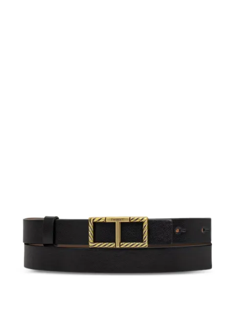 TWINSET twisted-effect logo-buckle belt