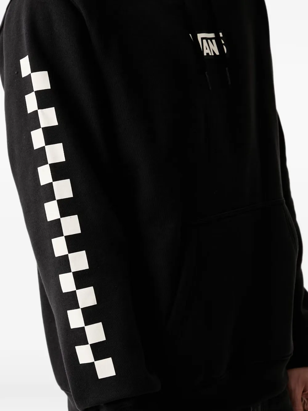 Vans checkerboard-print logo-print hoodie Zwart