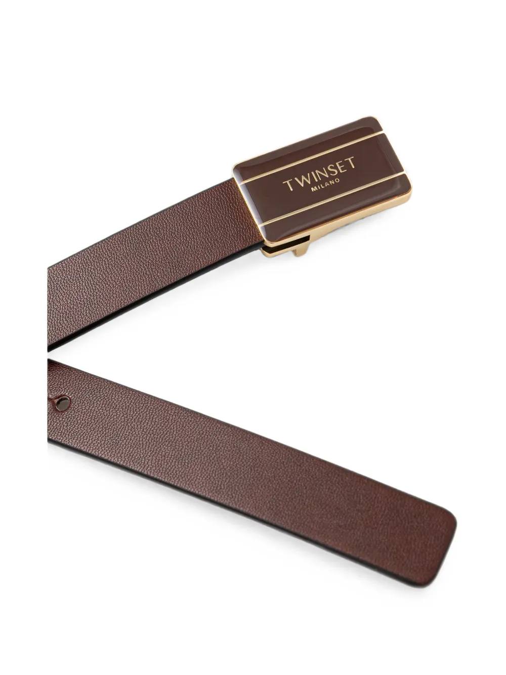 TWINSET Riem met logoplakkaat Bruin