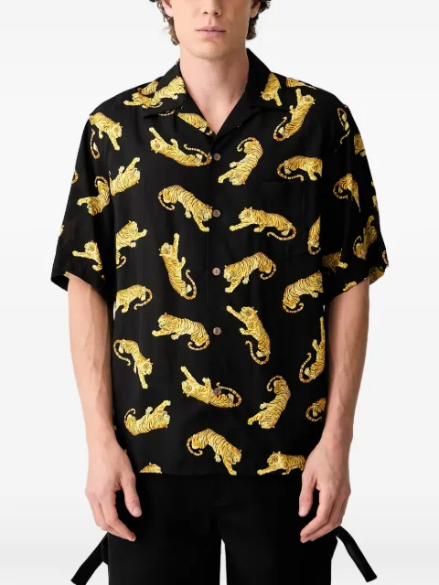 WACKO MARIA tiger-print short-sleeve shirt