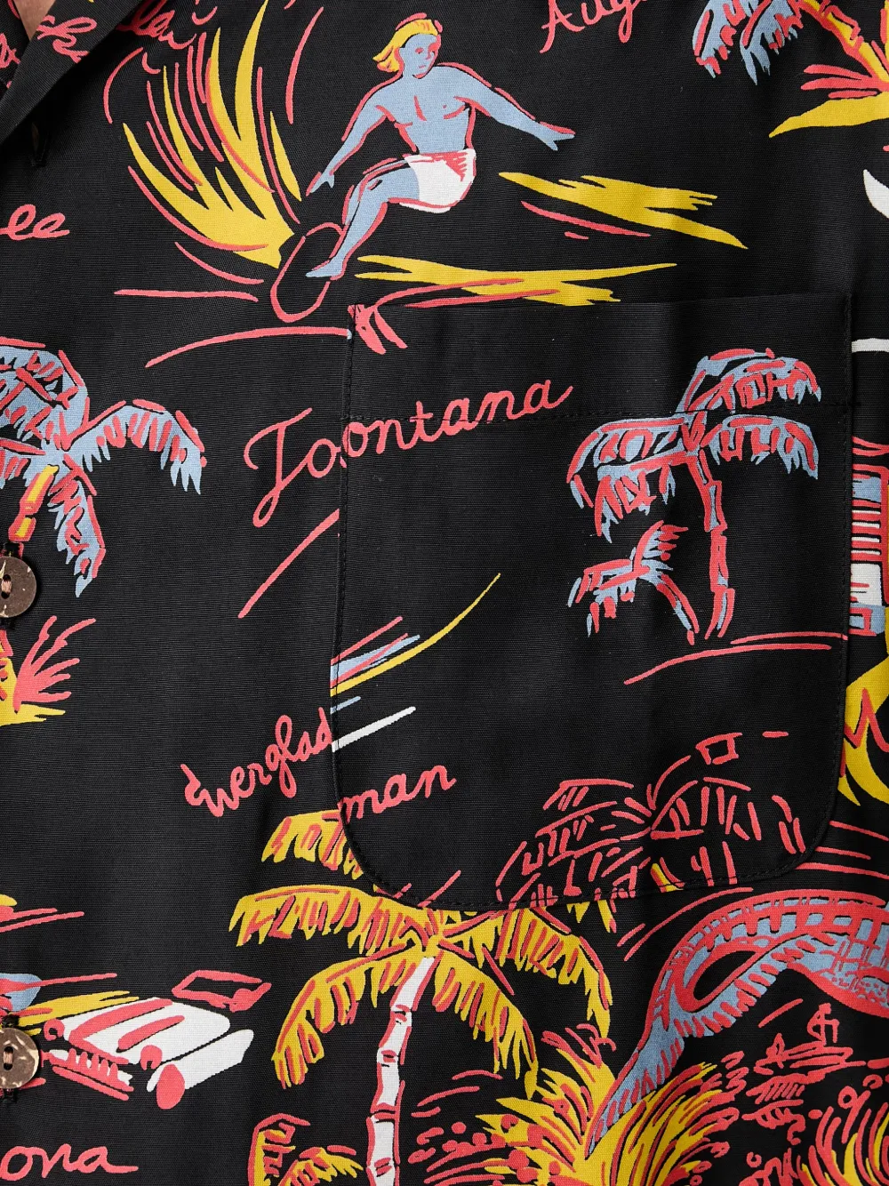 WACKO MARIA Overhemd met grafische print Zwart