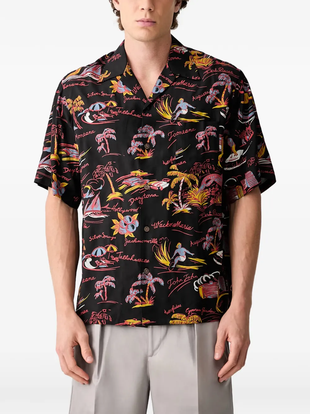 WACKO MARIA graphic-print short-sleeve shirt - Nero
