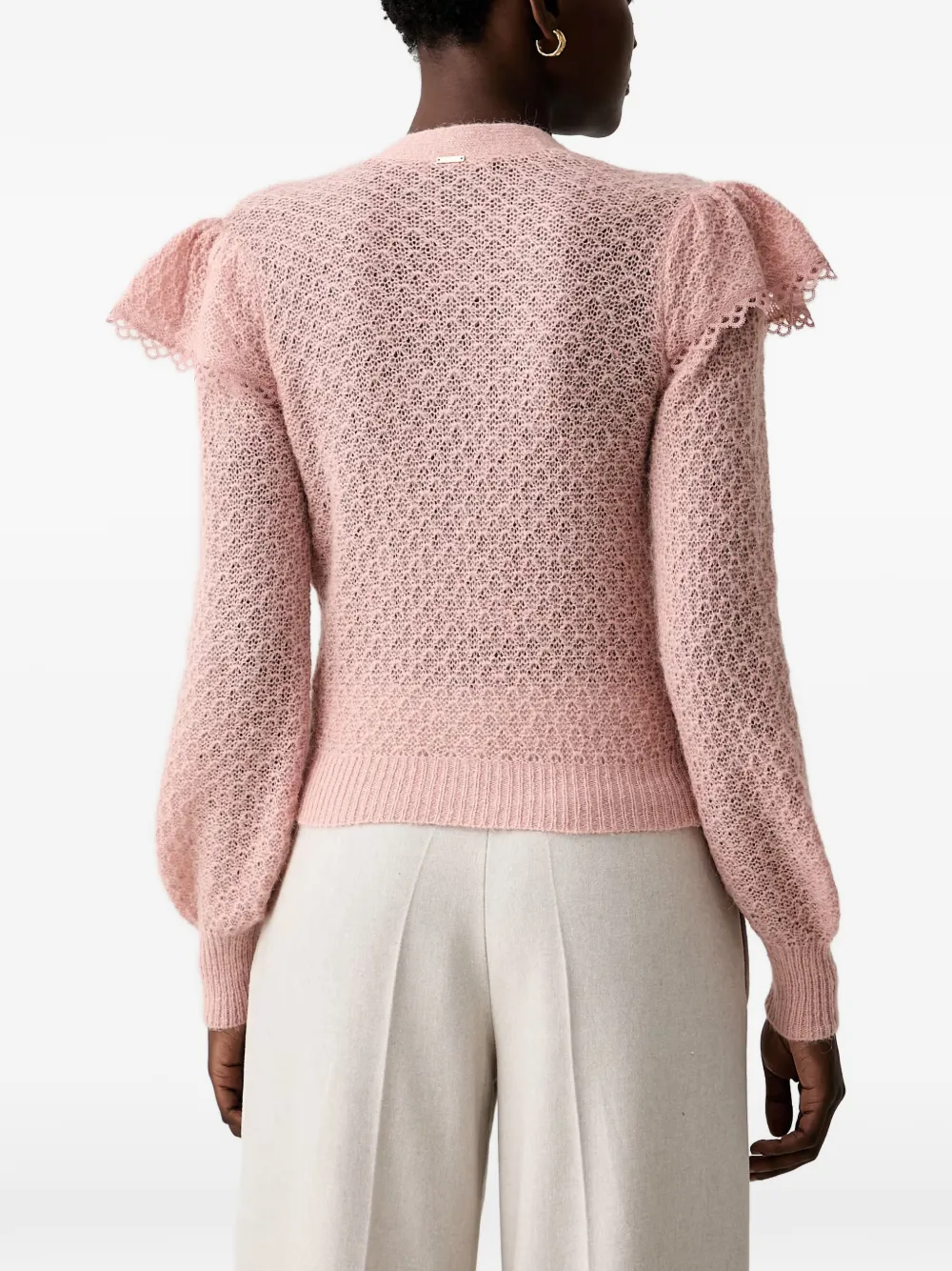 TWINSET Opengebreid vest Roze