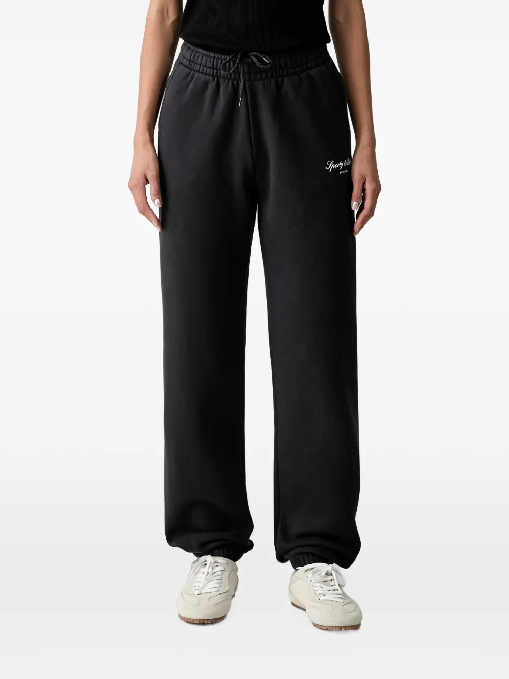 Sporty & Rich Trainingsbroek met logoprint Zwart