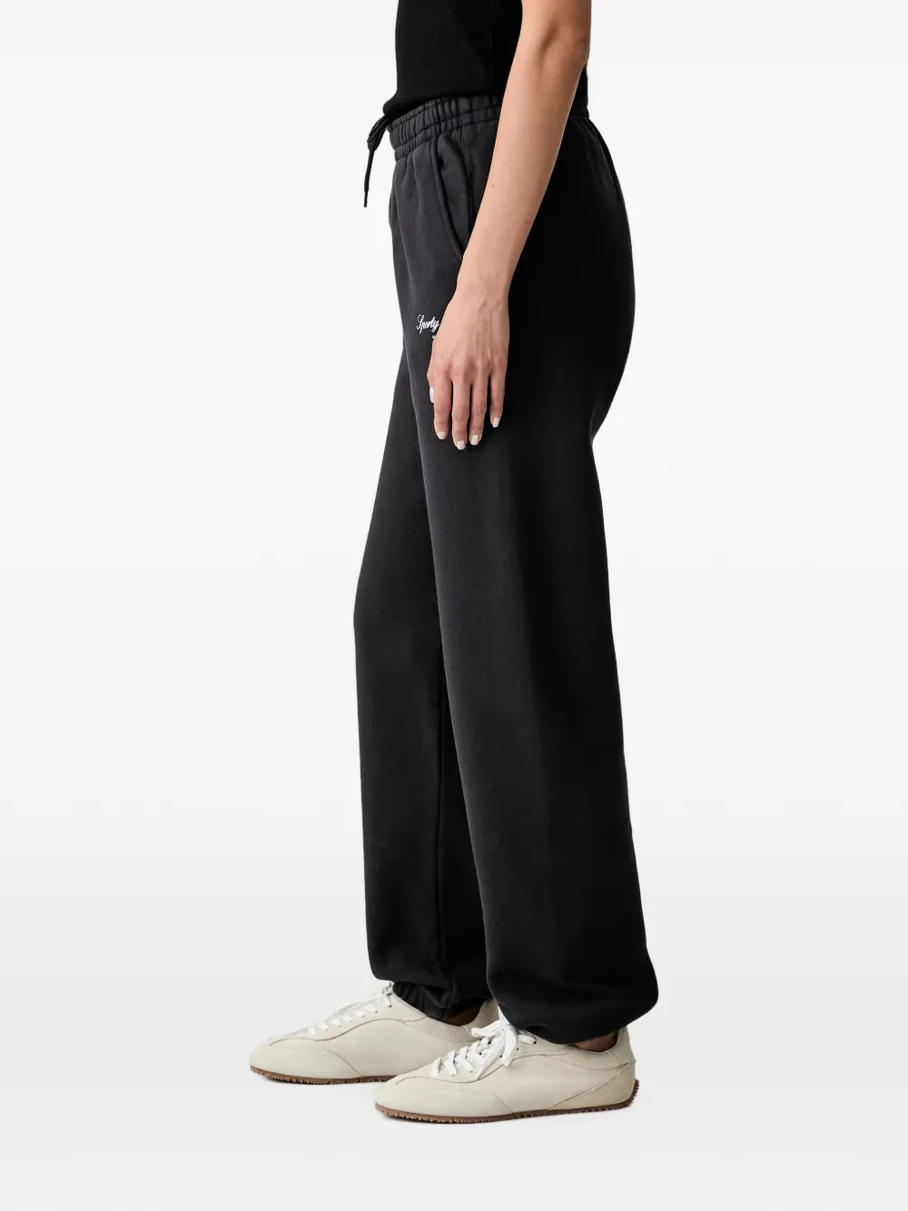 Sporty & Rich logo-print drawstring track pants - Nero