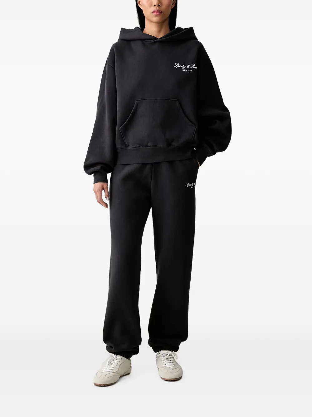 Sporty & Rich Trainingsbroek met logoprint Zwart