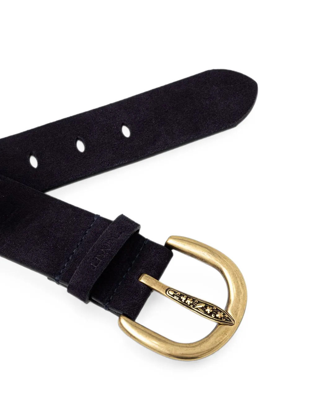 TWINSET suede belt with logo Blauw