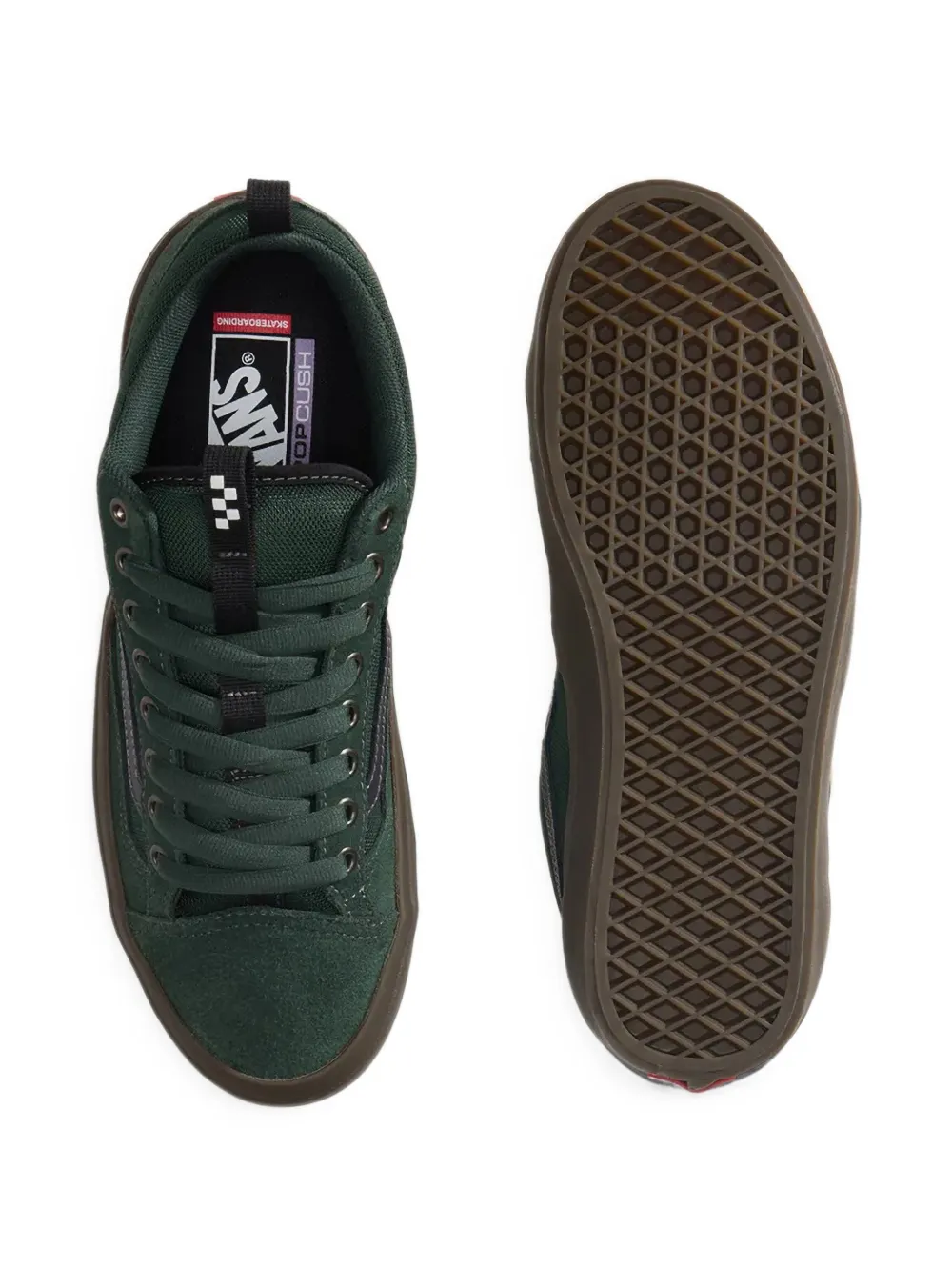 Vans Old Skool suede-panelled sneakers Groen