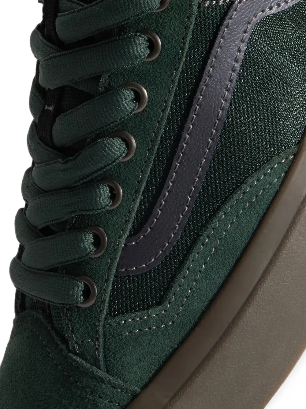 Vans Old Skool suede-panelled sneakers Groen