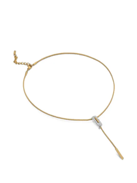 Trussardi crystal-embellished lariat necklace