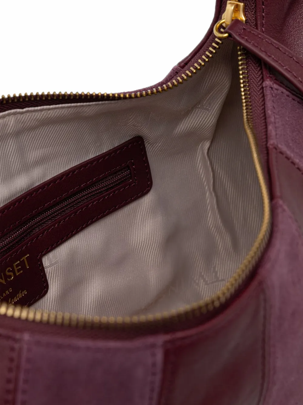 TWINSET Suède en leren tas Paars