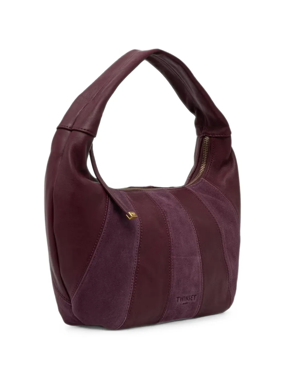 TWINSET Suède en leren tas Paars