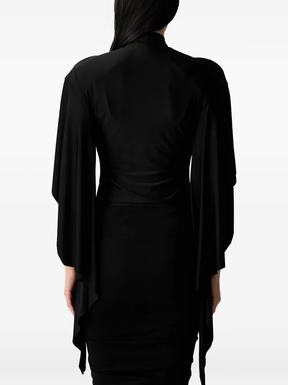 VETEMENTS Blouse met capemouwen en strik Zwart