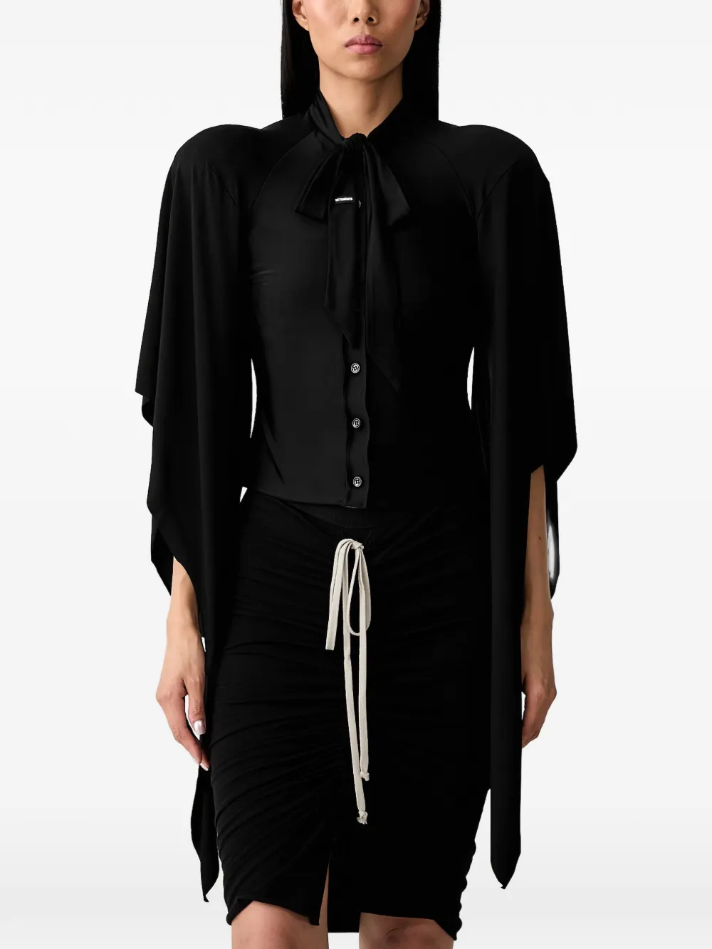 VETEMENTS Blusa con fiocco - Nero