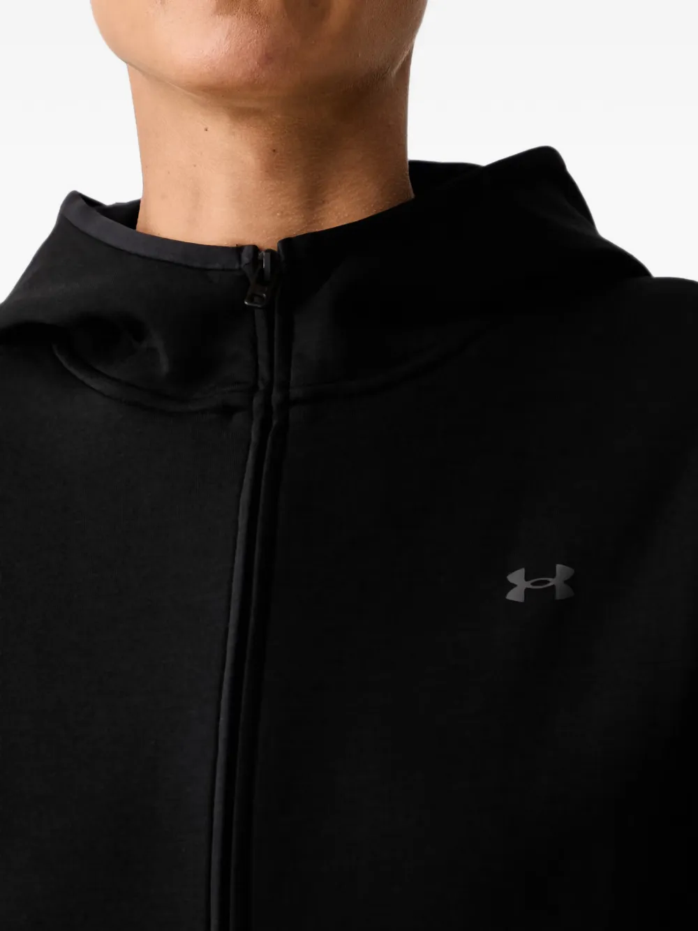 Under Armour UA Unstoppable logo-print zip-up hoodie Zwart