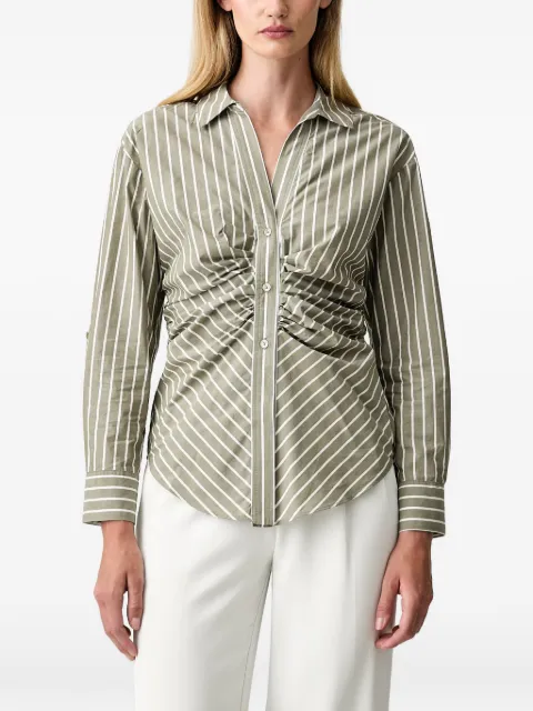 DKNY camisa fruncida con rayas estampadas