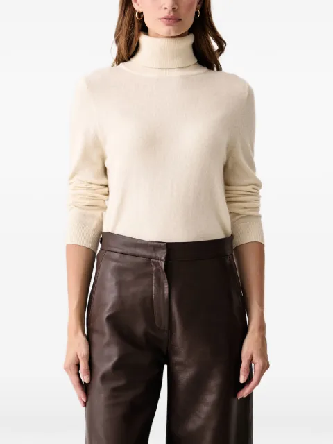 Barbour check-patch roll-neck sweater