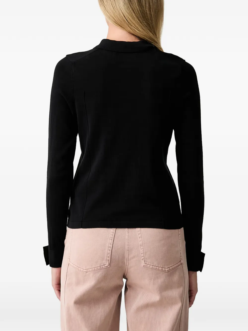 DKNY Vest met knopen en doorzichtige vlakken Zwart