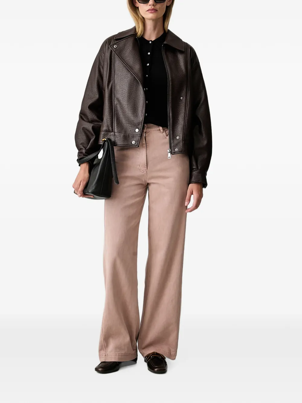 DKNY Vest met knopen en doorzichtige vlakken Zwart