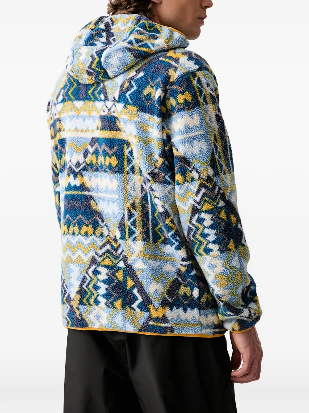 Columbia Sportswear Helvetia geometric-pattern fleece hoodie Blauw