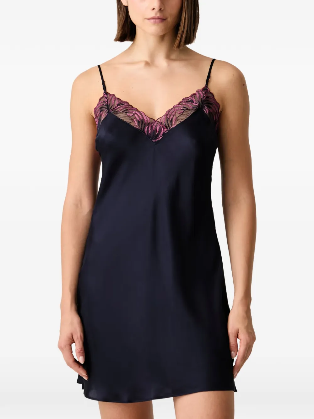 Chantelle lace-trim nightdress - Blau