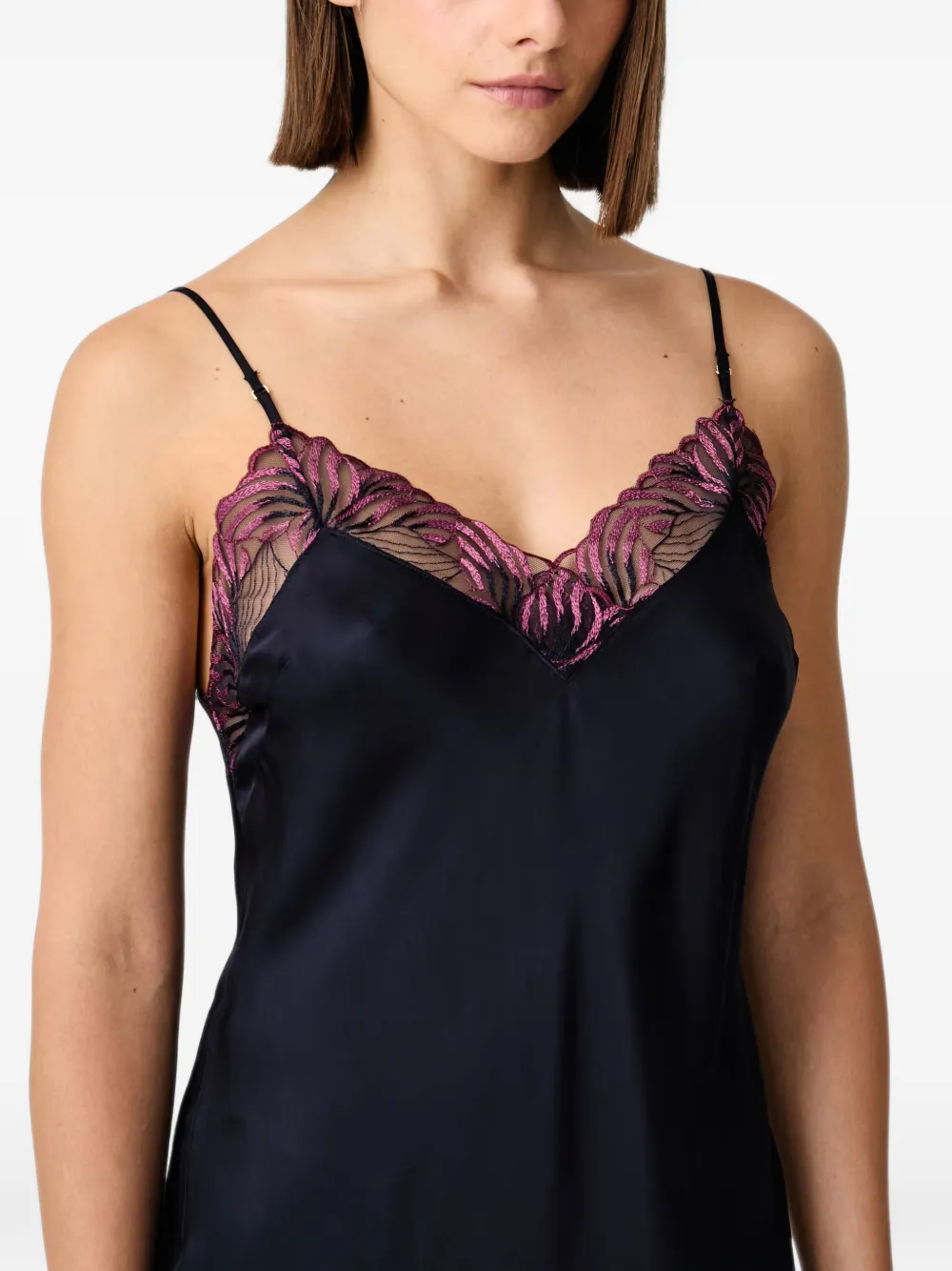 Chantelle lace-trim nightdress Blauw