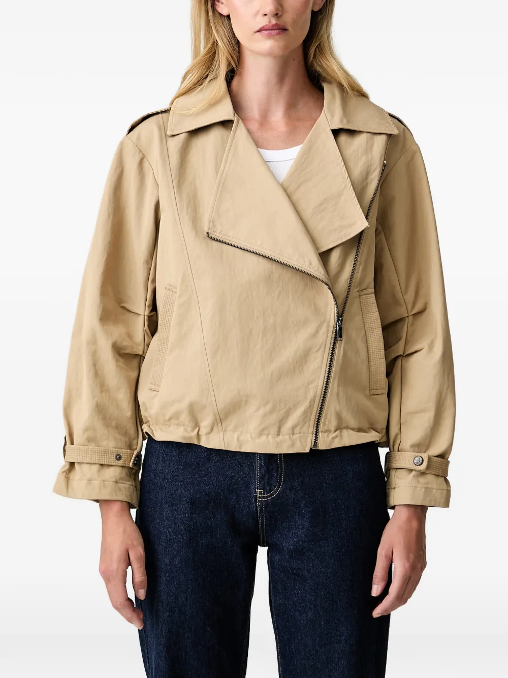 DKNY off-centre zip-fastening jacket