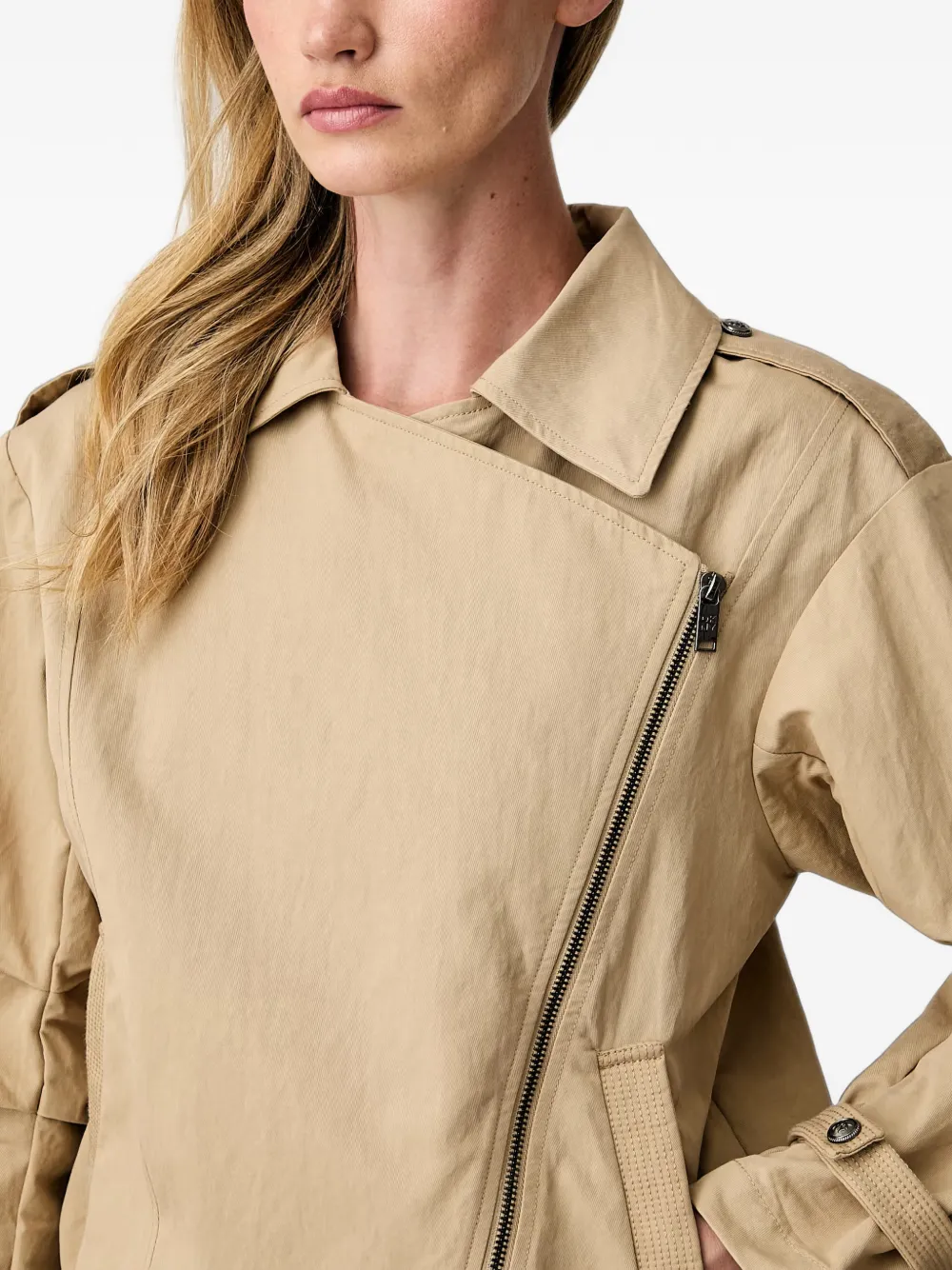 DKNY Bikerjack met rits Beige