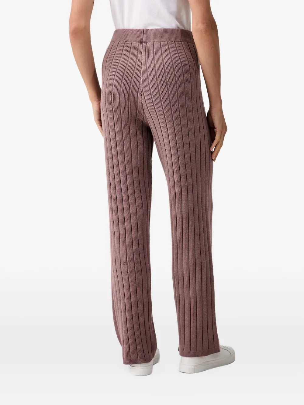 Chantelle ribbed-knit trousers Paars