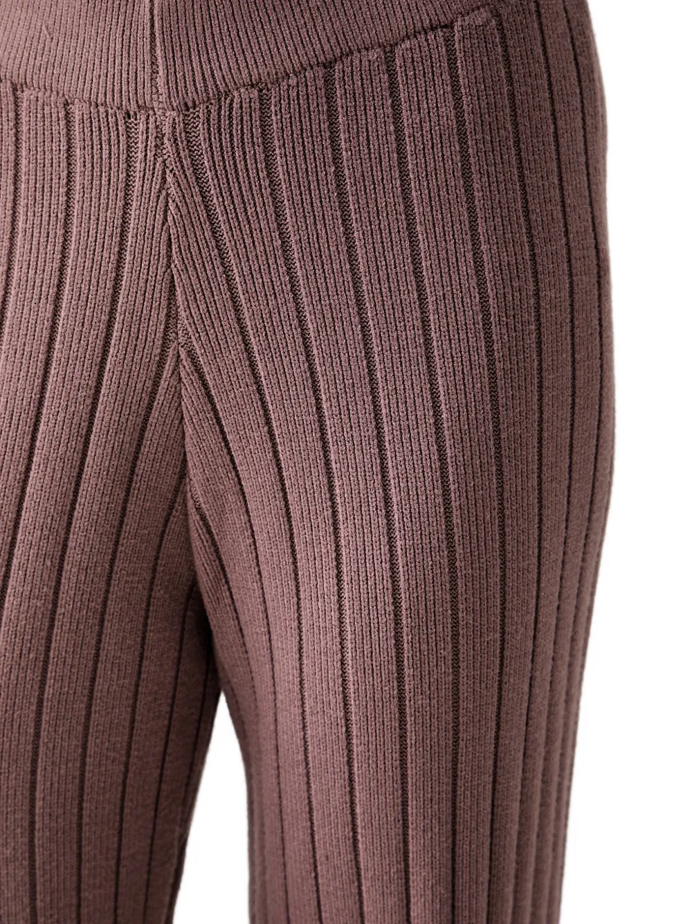 Chantelle ribbed-knit trousers Paars