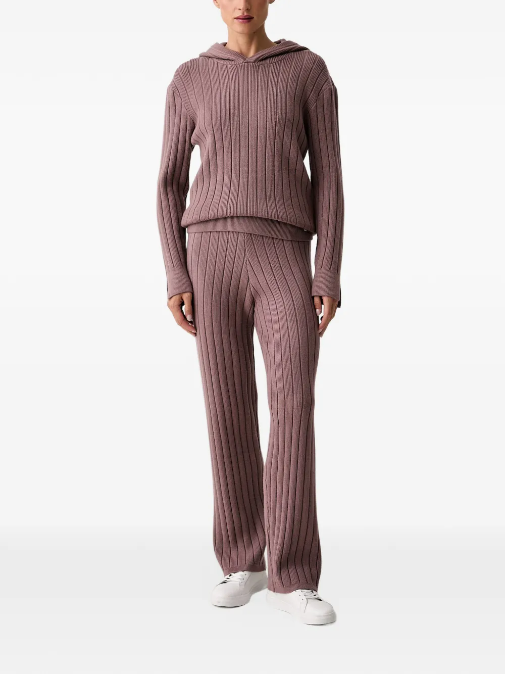 Chantelle ribbed-knit trousers Paars