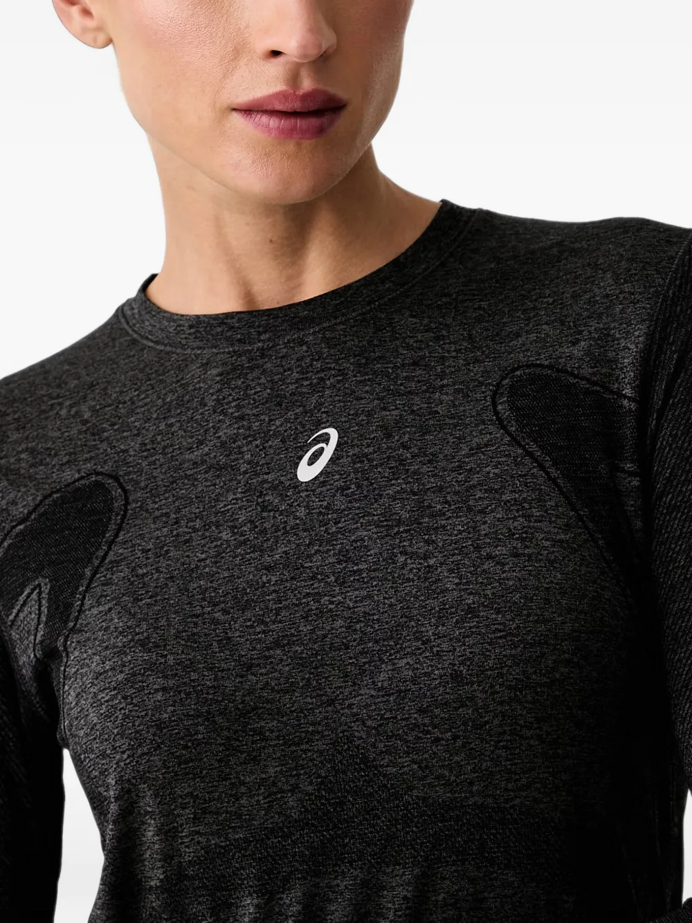 ASICS Road T-shirt met lange mouwen en logo-print Grijs