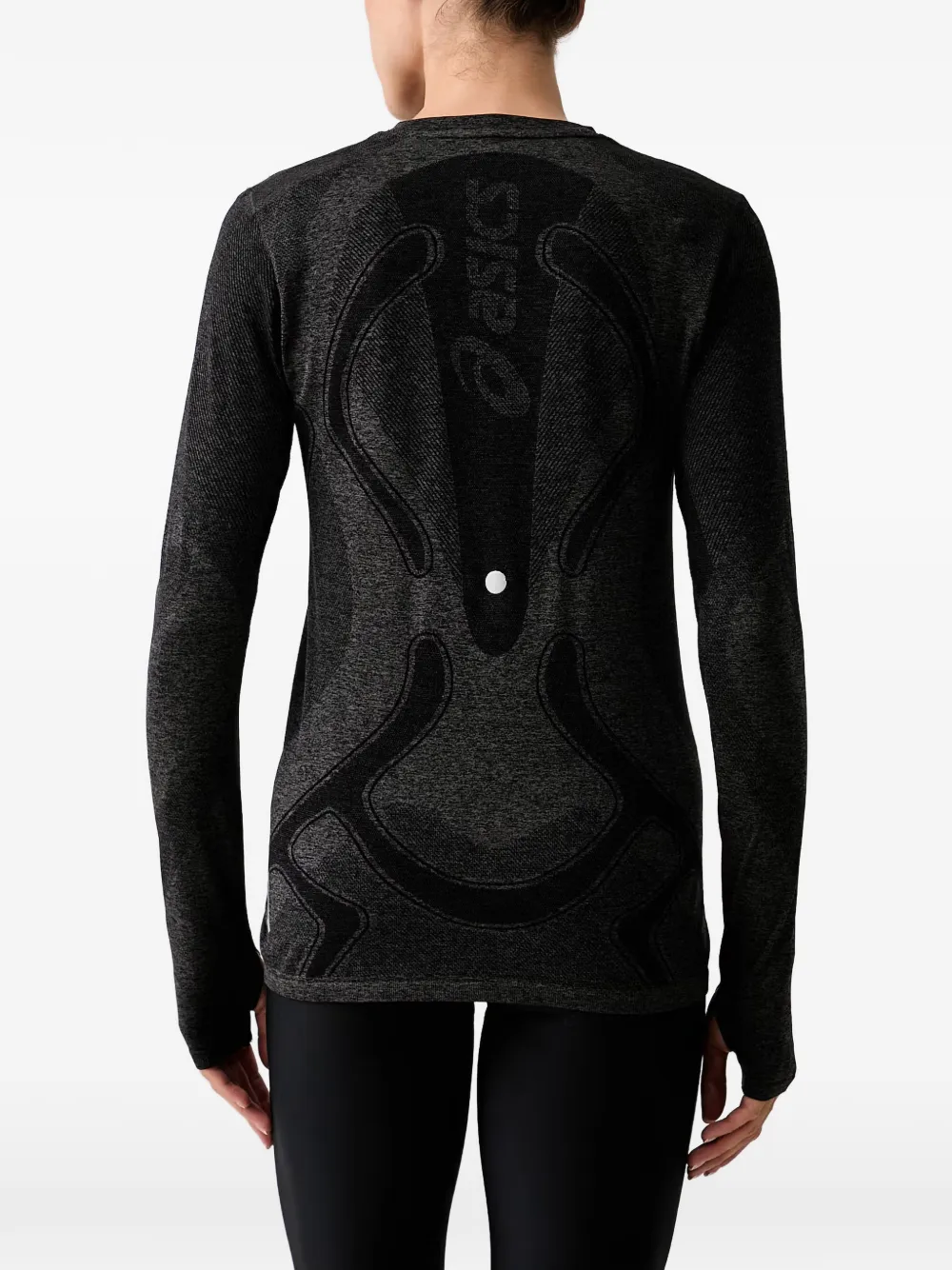 ASICS Road T-shirt met lange mouwen en logo-print Grijs