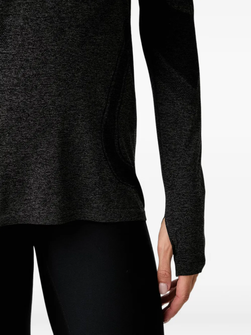 ASICS Road T-shirt met lange mouwen en logo-print Grijs