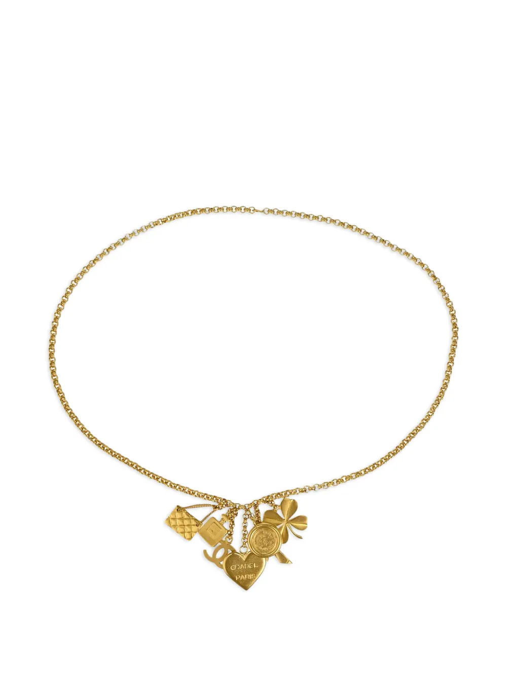 CHANEL Pre-Owned Collana con logo - Oro