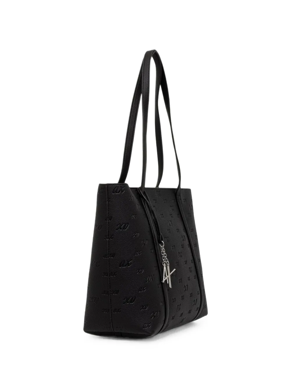 Armani Exchange Shopper met logo-reliëf Zwart