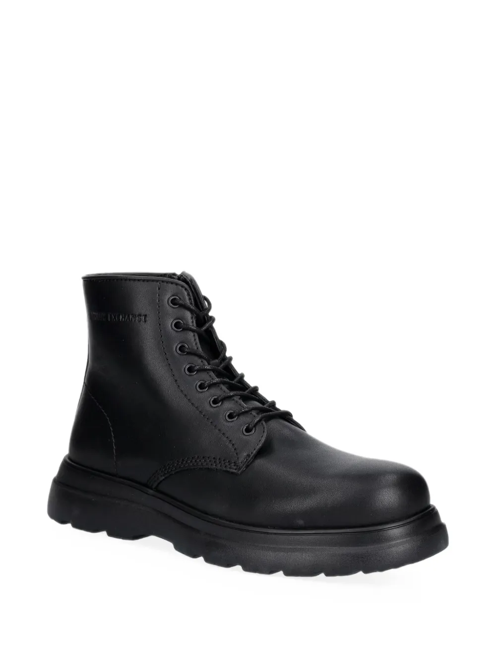 Armani Exchange lace-up ankle boots Zwart