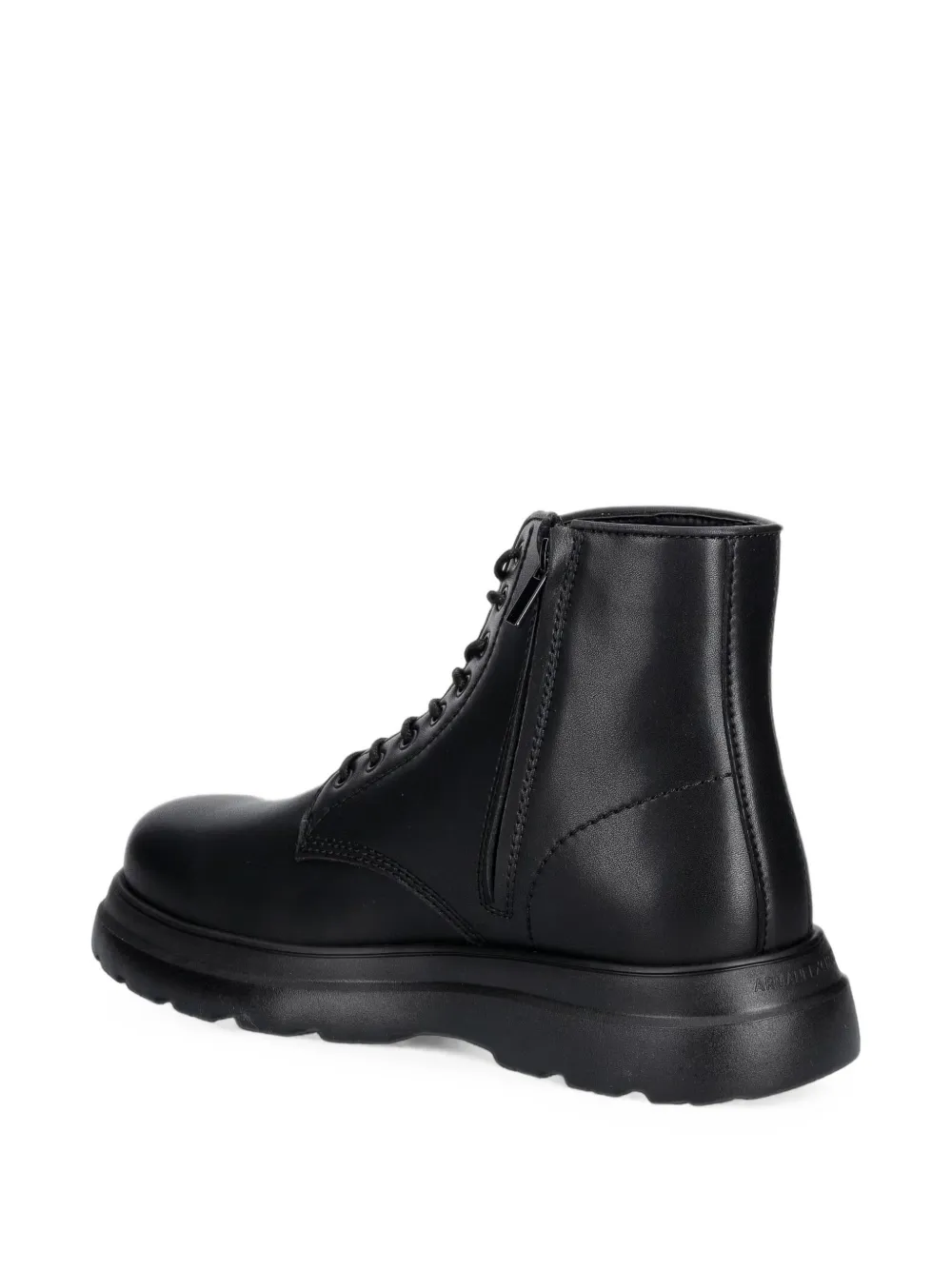 Armani Exchange lace-up ankle boots Zwart